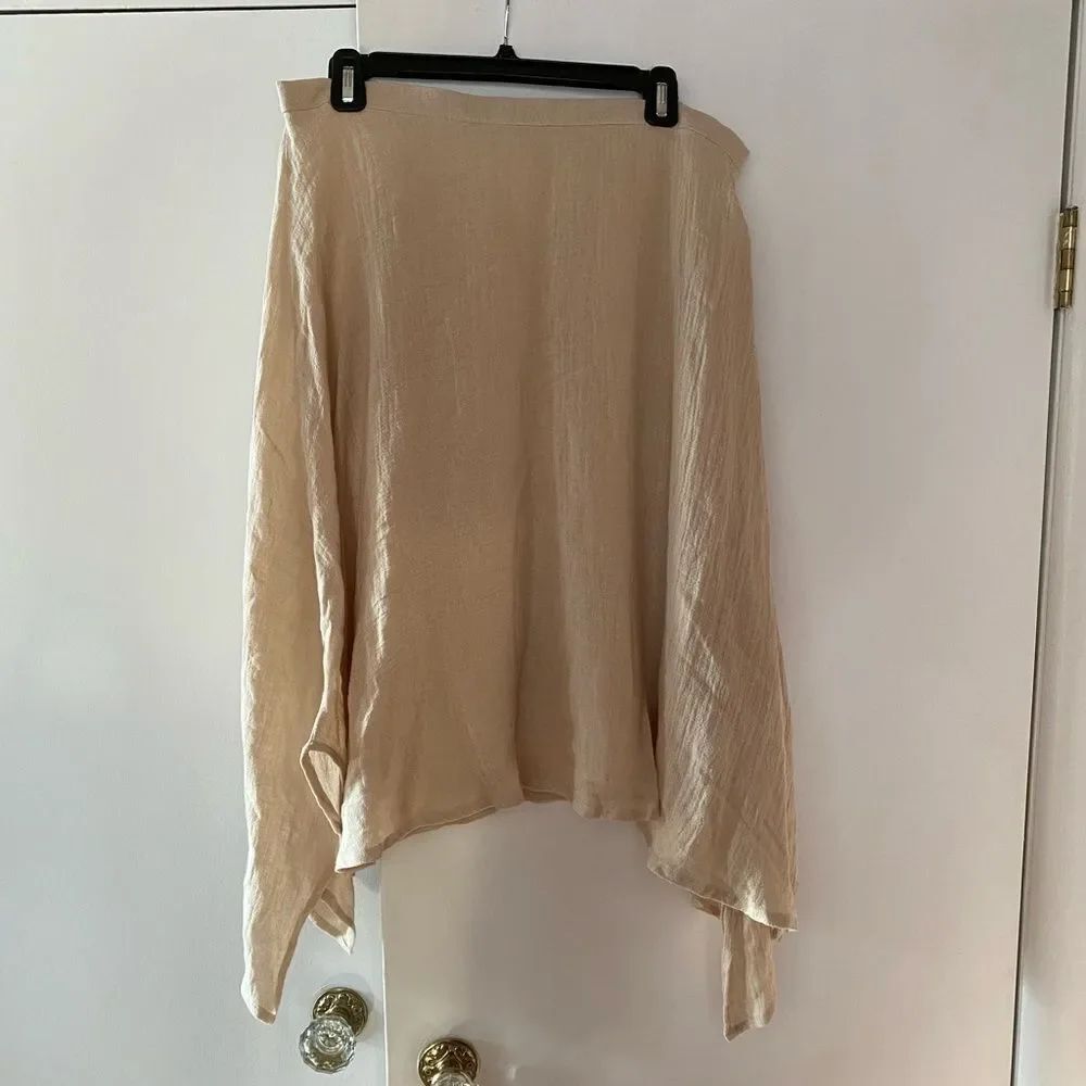SOFT SURROUNDINGS Asymmetrical Beige Skirt Women’s Size Medium